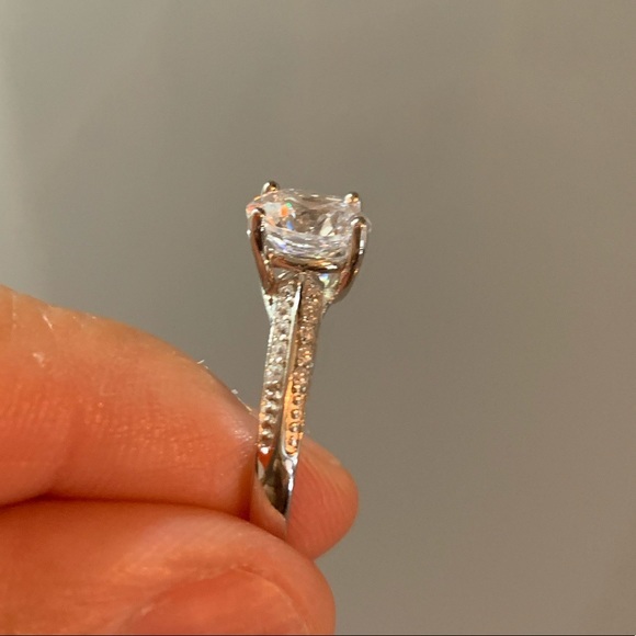 Delmar Silver CZ Accent Engagement Ring 💍 🤩 - Picture 3 of 12